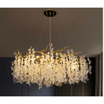 LUSTRE MODERNO NIVEUS D60CM OURO VELHO