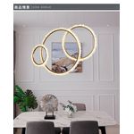 PENDENTE AURA ANEL VERTICAL DOURADO 60CM 