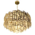 LUSTRE BAMBOLA CRISTAL DOURADO PARA MESA DE JANTAR 