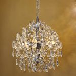 LUSTRE BERLIM 40CM CROMADO CRISTAL 