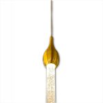 PENDENTE GOTA CRISTAL E METAL DOURADO 