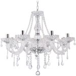 LUSTRE VENEZA 8 BRAÇOS CRISTAL LEGÍTIMO CLÁSSICO