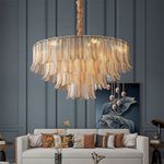 LUSTRE PLUMA OURO VELHO CORRENTE 3MT