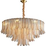 LUSTRE PLUMA OURO VELHO CORRENTE 3MT