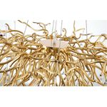 LUSTRE MODERNO PEROLA OURO VELHO