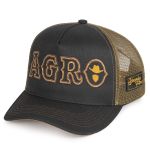 Boné Agro Simprão Farm Preto com Marrom