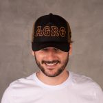 Boné Agro Simprão Farm Preto com Marrom