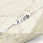 Pulseira Plaquinha Olhar Personalizada Folheado em Prata 925