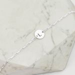 Pulseira Medalha P Fixa Personalizada Folheado em Prata 925