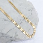 Colar Choker Folha de Nero com Design em Escamas Folheado em Ouro 18k
