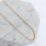 Colar Choker Riviera Fina Cristal Folheada em Ouro 18k