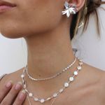 Colar Choker Setas Folheado em Prata 925