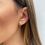 Brinco Ponto de Luz P Folheado em Ouro 18k