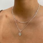 Colar Choker Corações Delicados Folheado a Prata 925