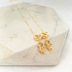 Colar Filhos Coração Folheado em Ouro 18k