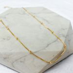 Colar Choker Bolinhas Folheado em Ouro 18k