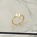 Anel Personalizável Losango Regulável Banhado a Ouro 18k