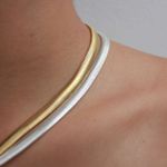 Colar Choker Malha Snake 6mm Folheado em Ouro 18k