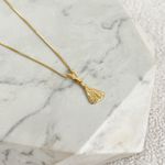 Colar Nossa Senhora P Folheado a Ouro 18k
