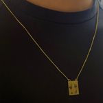 Colar Escapulário Personalizado M Folheado em Ouro 18k 