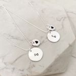 Colar Medalha M + P Personalizada Folheado em Prata 925