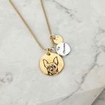Colar Medalha M + P Personalizada Mix de Banhos