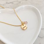 Colar Medalha P Personalizada Folheado em Ouro 18k