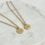Kit 10 - 2 Pulseiras Medalha P Personalizadas Folheado em Ouro 18k