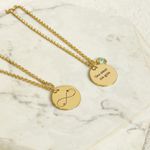 Kit 4 - 2 Pulseiras medalha M Personalizadas Folheado em Ouro 18k
