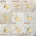 Kit 1 - 2 Colares medalha M Personalizadas Folheado em Ouro 18k