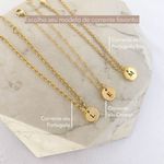 Kit 10 - 2 Pulseiras Medalha P Personalizadas Folheado em Ouro 18k