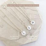 Kit 5 - 2 Pulseiras medalha M Personalizadas Folheado em Prata 925