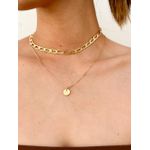 Kit 7 - 2 Colares Medalha P Personalizadas Folheado em Ouro 18k