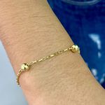 Pulseira Bolinha Folheado em Ouro 18k