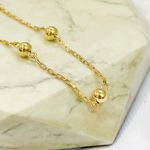 Pulseira Bolinha Folheado em Ouro 18k