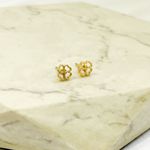 Brinco Trevo Folheado em Ouro 18k