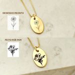 Colar Flower Personalizado Banhado a Ouro 18k