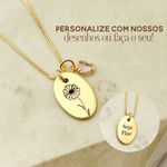 Colar Flower Personalizado Banhado a Ouro 18k