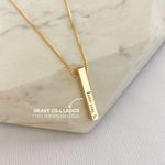 Colar Barrinha 3D Personalizada Banhado a Ouro 18k