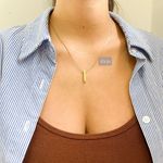 Colar Barrinha 3D Personalizada Banhado a Ouro 18k
