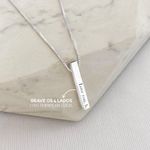 Colar Barrinha 3D Personalizada Banhado a Prata 925