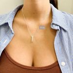 Colar Barrinha 3D Personalizada Banhado a Prata 925