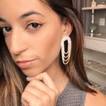 Brinco Arco Íris Franja Folheado em Ouro 18k