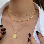 Colar com Pingente Pai Nosso Folheado em Ouro 18k