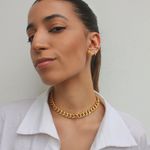 Brinco Nó P Folheado em Ouro 18k
