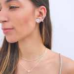 Brinco Chapa P Organico Folheado em Prata 925