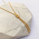 Colar Gravatinha Nó Detalhado Folheado em Ouro 18k