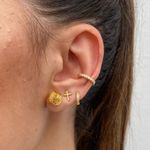 Brinco Nó P Folheado em Ouro 18k