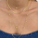 Colar Choker Pérola Barroca Folheado em Ouro 18k