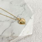 Colar Coração Brilho Folheado em Ouro 18k